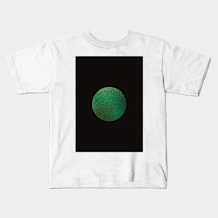 Green Galaxy Moon Kids T-Shirt